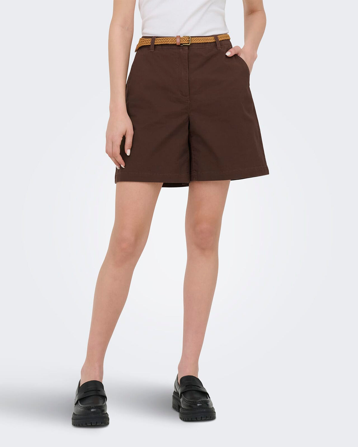 JDY Bermudashorts Chicgo MW Bermuda - Chicory Coffee