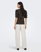 JDY Topp Carla Cathinka S/S - Chocolate Brown