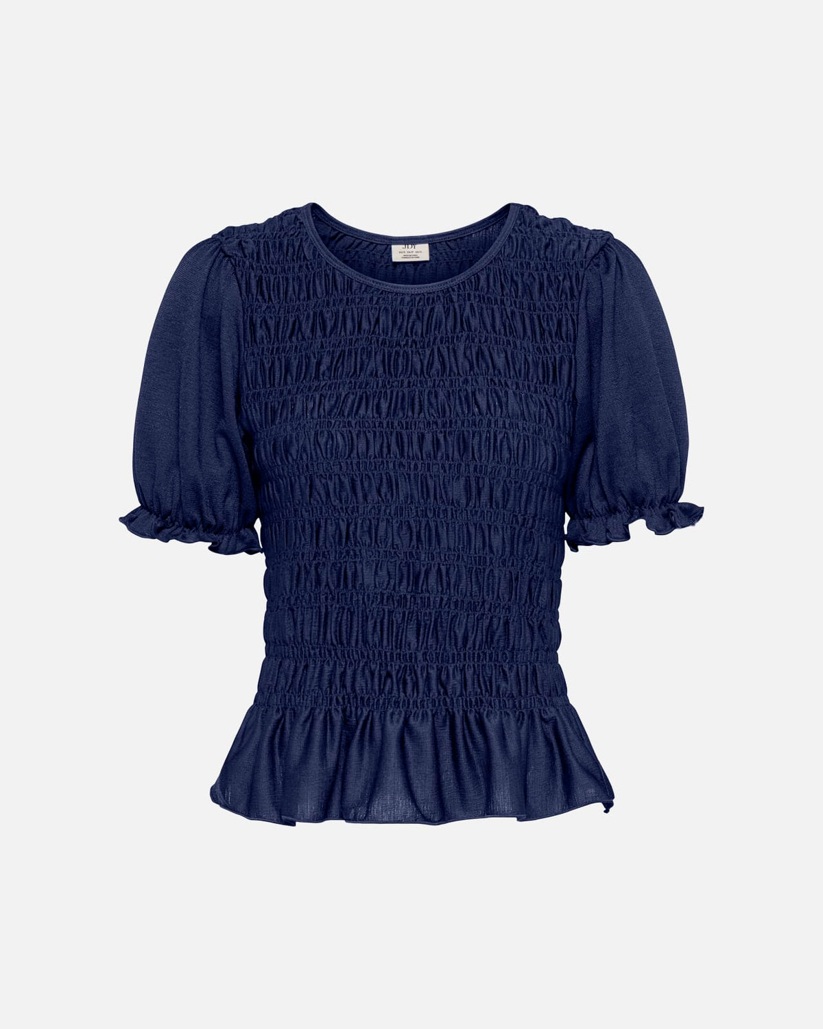 JDY Topp Feline Life S/S Smock - Medieval Blue