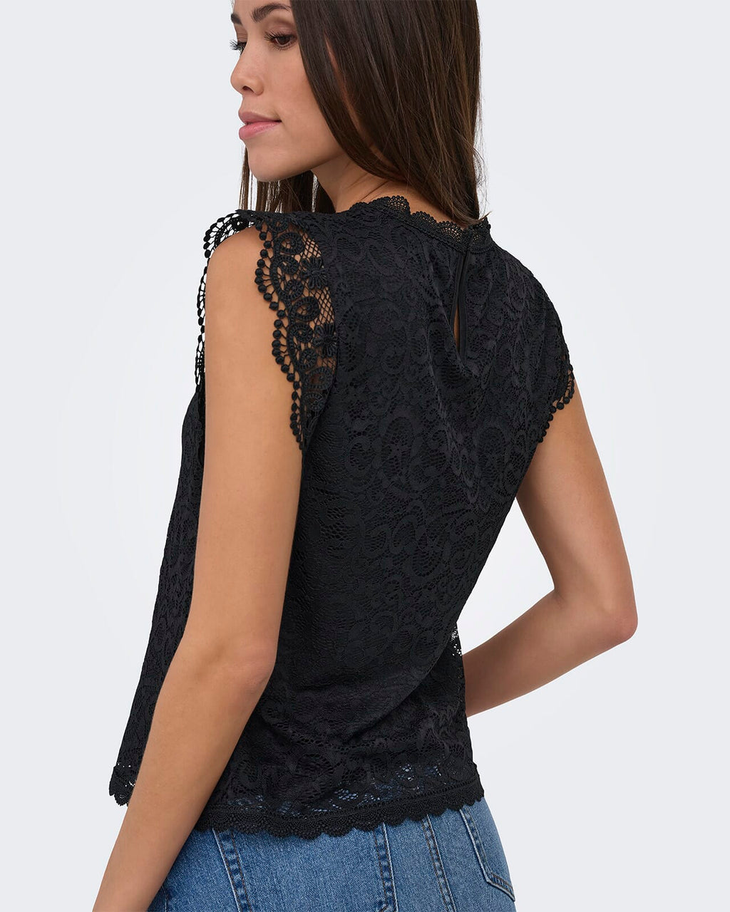 JDY Blondetopp Lotas S/L Lace - Black