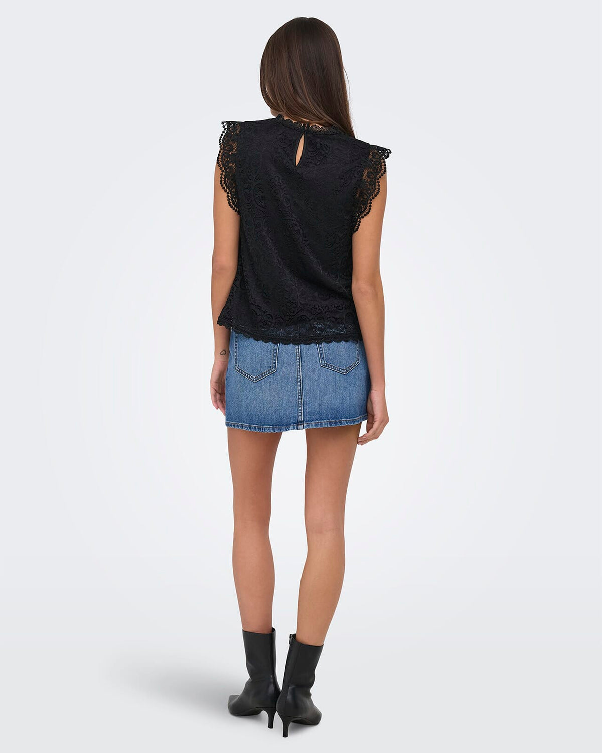 JDY Blondetopp Lotas S/L Lace - Black