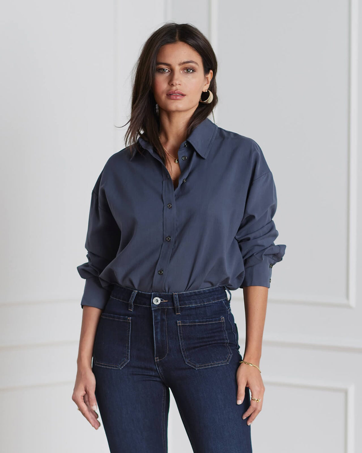 FLOYD Skjorte Lily - Retro Blue