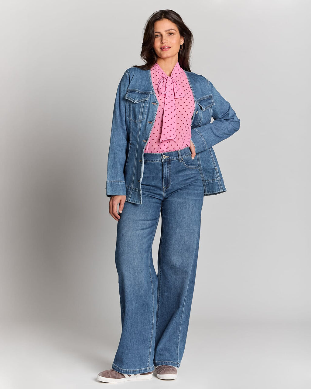 FLOYD Bluse Isara Small Polka - Pink/ Bordeaux