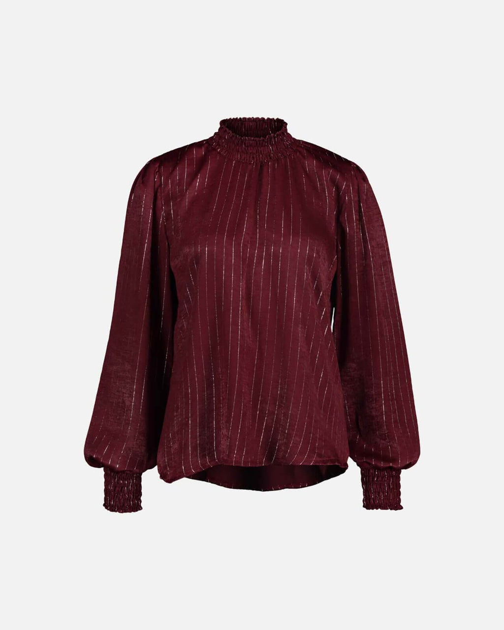 FLOYD Bluse Juliet Silver Stripe - Bordeaux