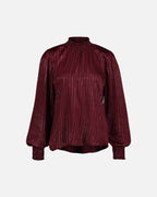 FLOYD Bluse Juliet Silver Stripe - Bordeaux