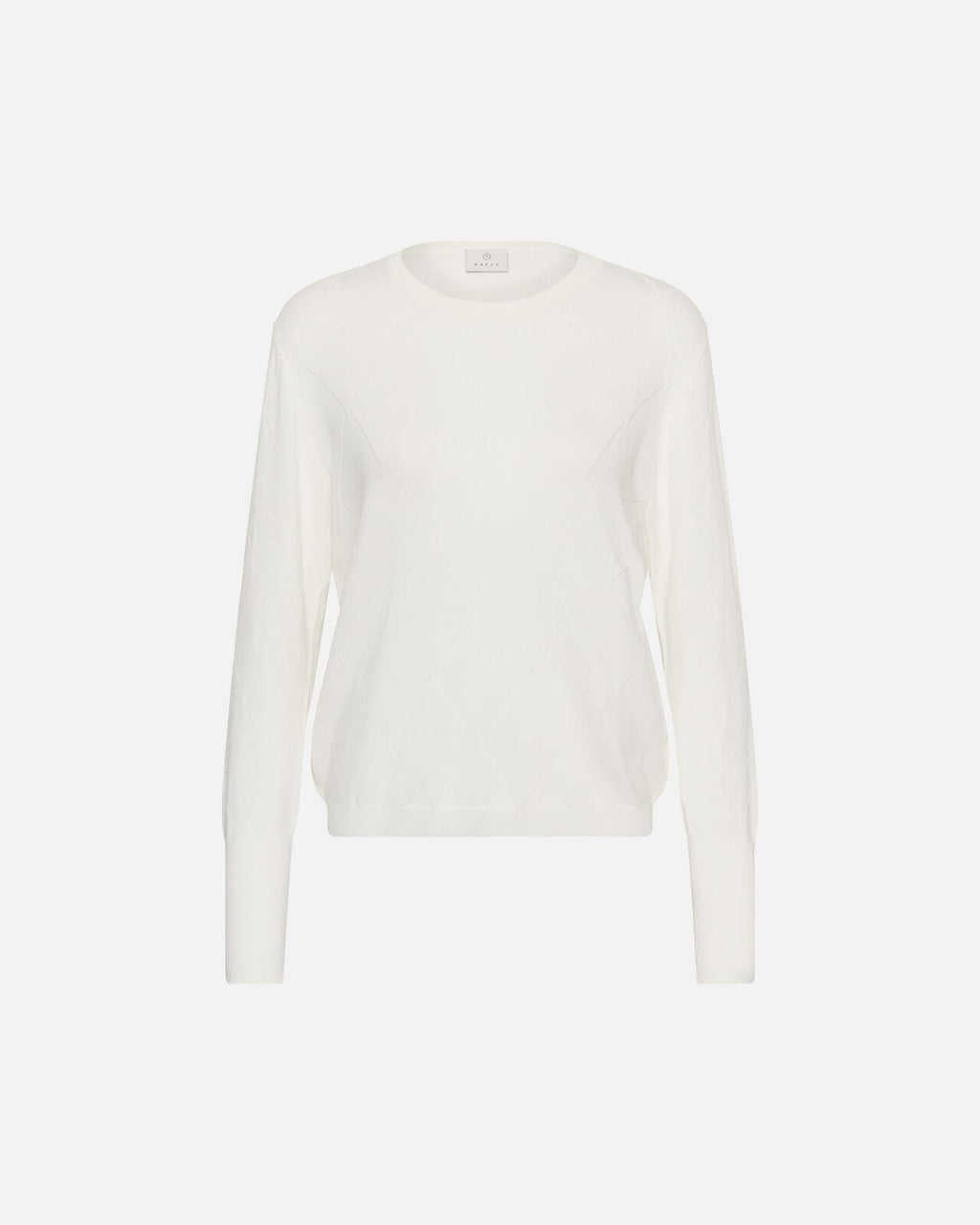 KAFFE Genser Lizza Argyle Pullover LS - Chalk