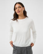 KAFFE Genser Lizza Argyle Pullover LS - Chalk