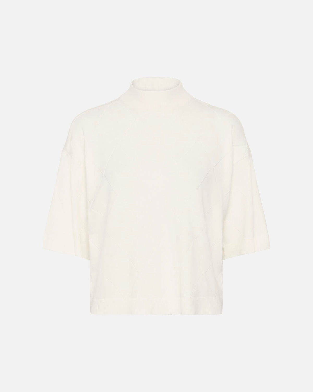 KAFFE Topp Lizza Argyle Pullover - Chalk
