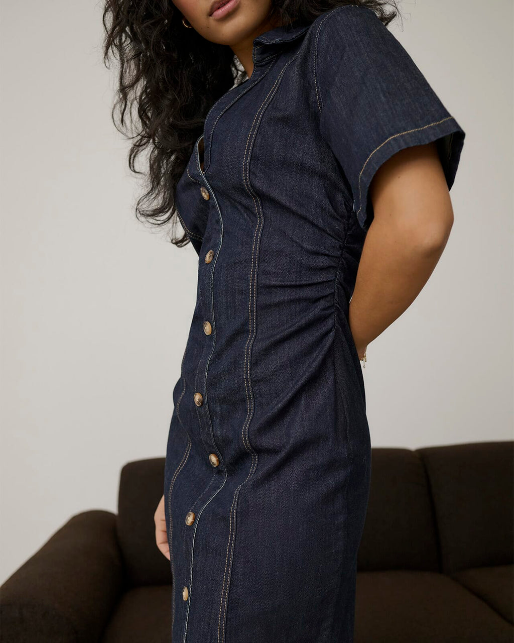 KAFFE Denimkjole Molly Denim - Raw Blue Denim