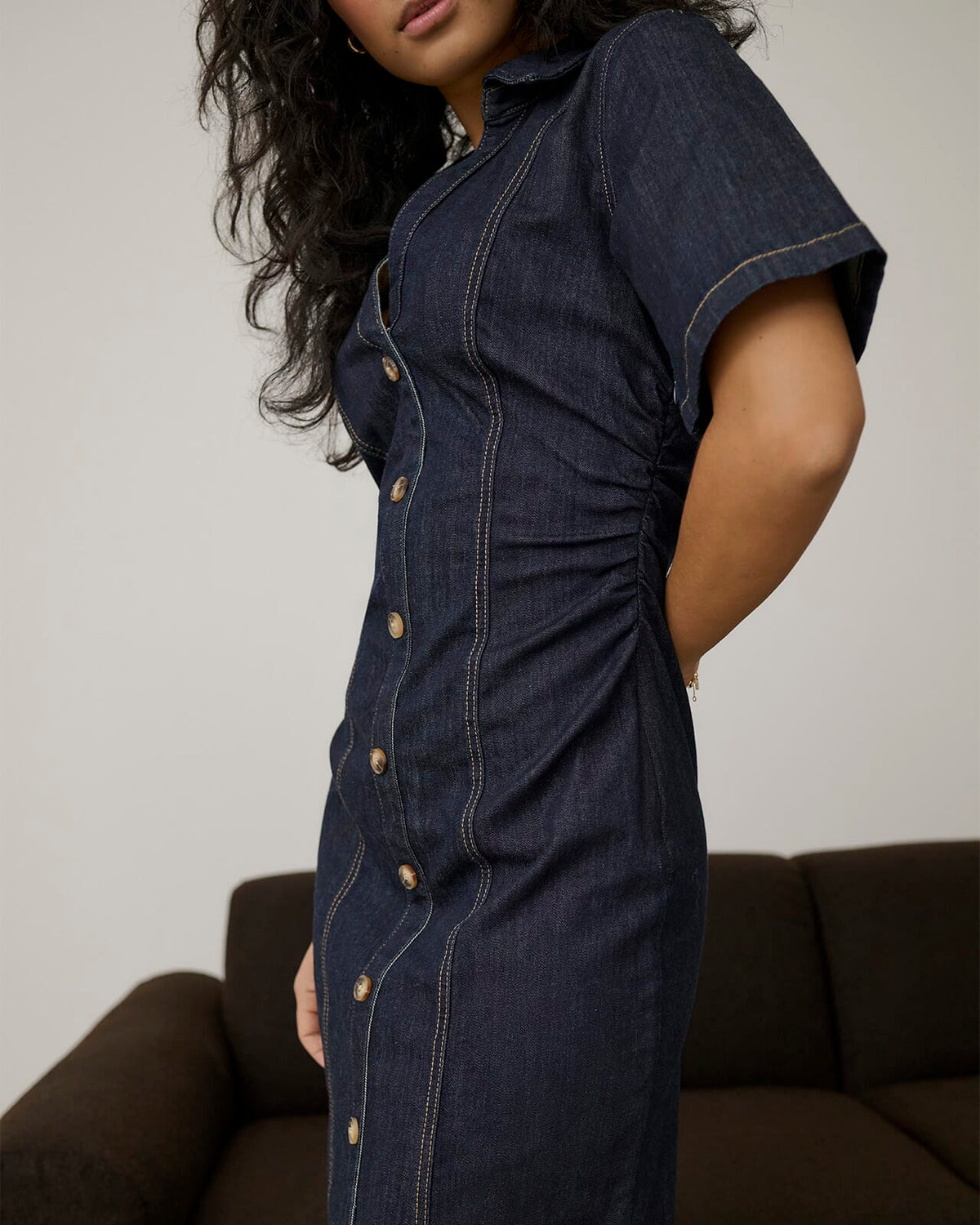 KAFFE Denimkjole Molly Denim - Raw Blue Denim