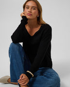 KAFFE Genser Lizza Mai - Black Deep
