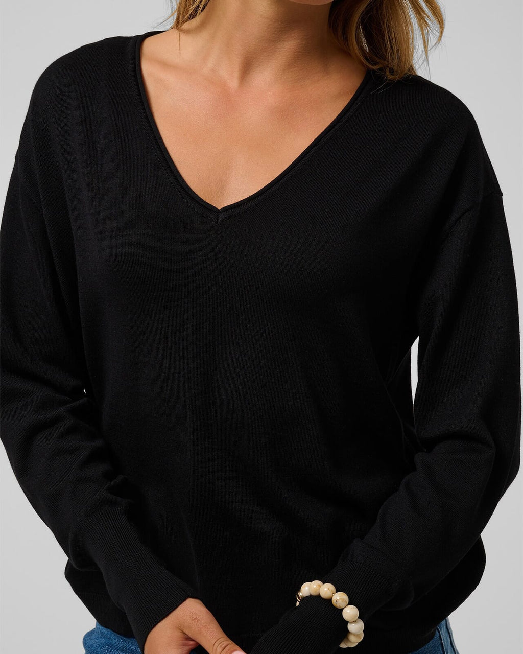 KAFFE Genser Lizza Mai - Black Deep