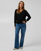 KAFFE Genser Lizza Mai - Black Deep
