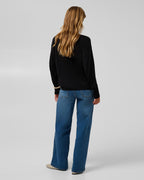 KAFFE Genser Lizza Mai - Black Deep