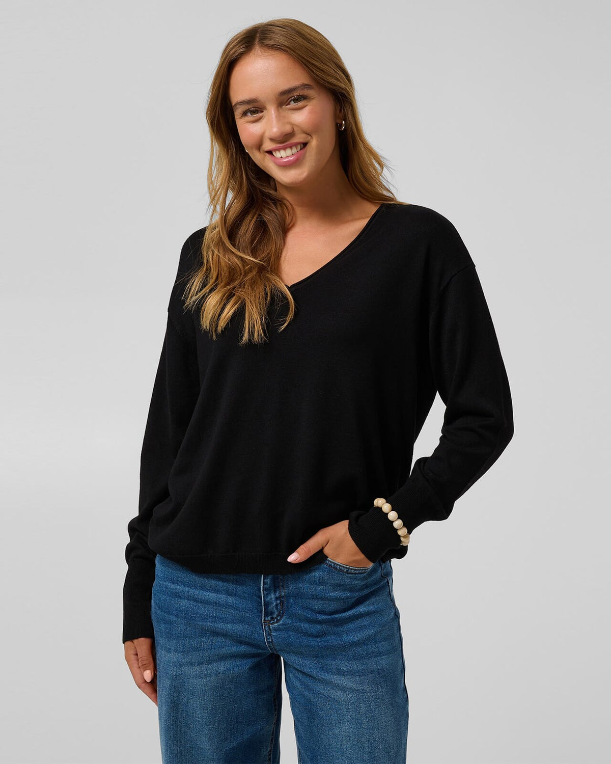 KAFFE Genser Lizza Mai - Black Deep