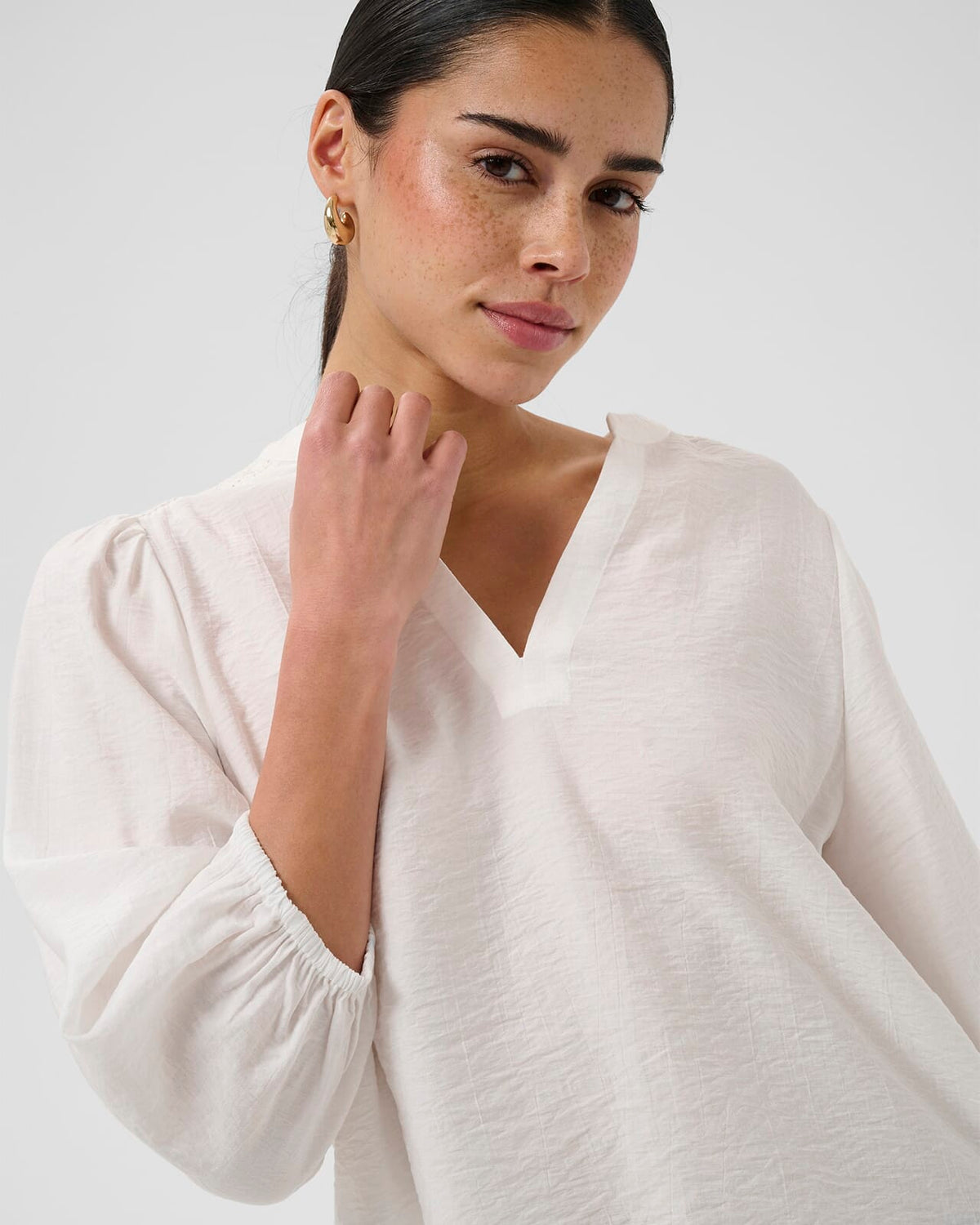 KAFFE Bluse Alberta - Chalk