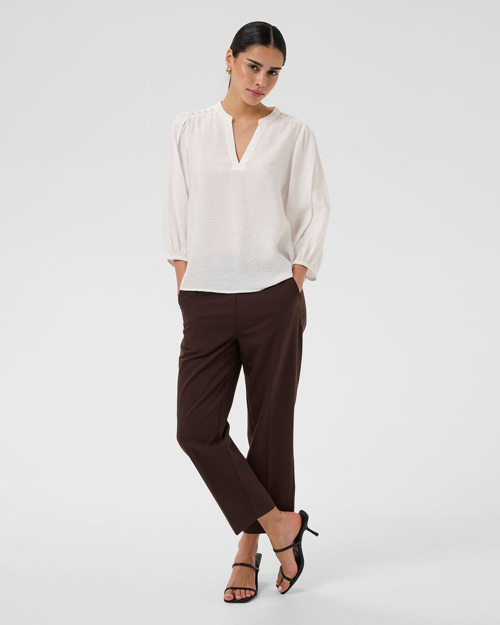 KAFFE Bluse Alberta - Chalk