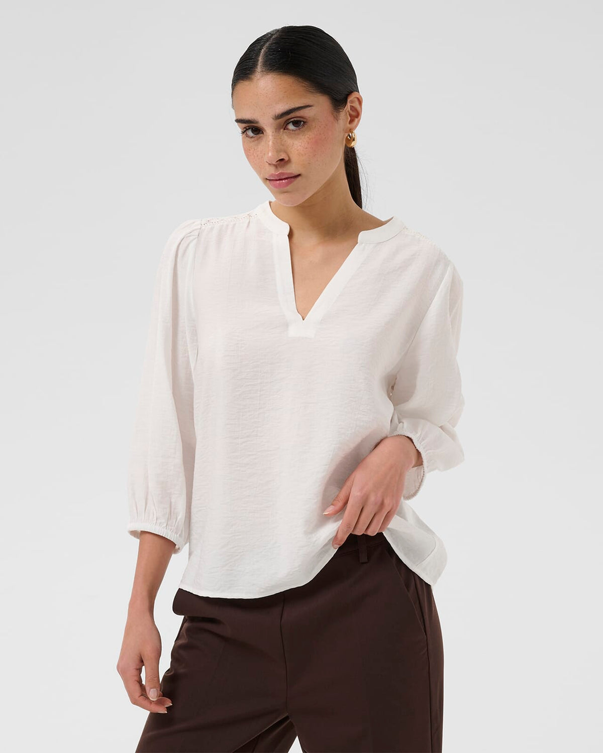 KAFFE Bluse Alberta - Chalk