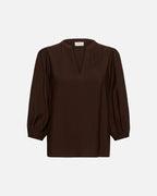 KAFFE Bluse Alberta - Coffee Bean