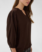 KAFFE Bluse Alberta - Coffee Bean