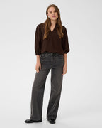 KAFFE Bluse Alberta - Coffee Bean