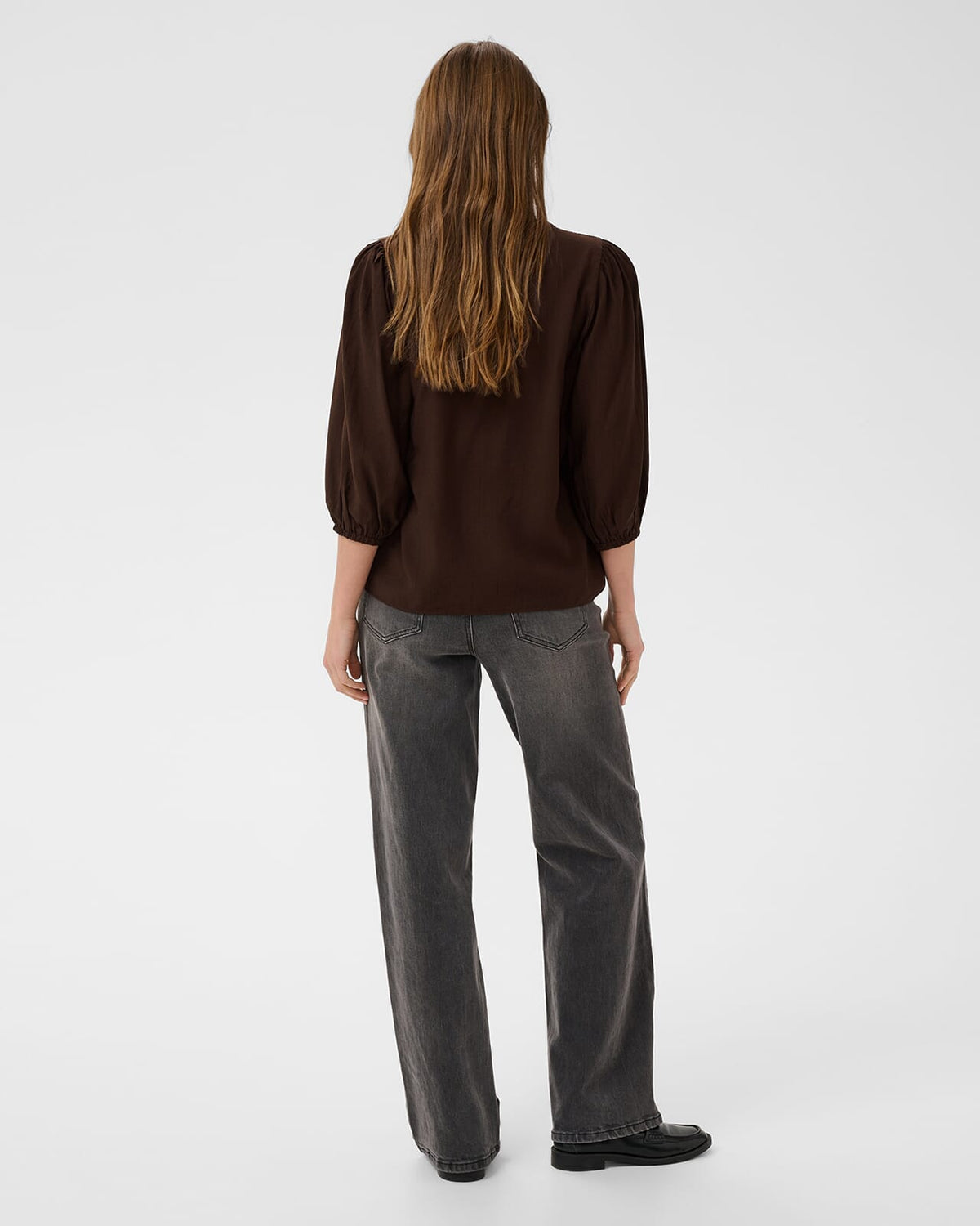 KAFFE Bluse Alberta - Coffee Bean