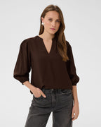 KAFFE Bluse Alberta - Coffee Bean