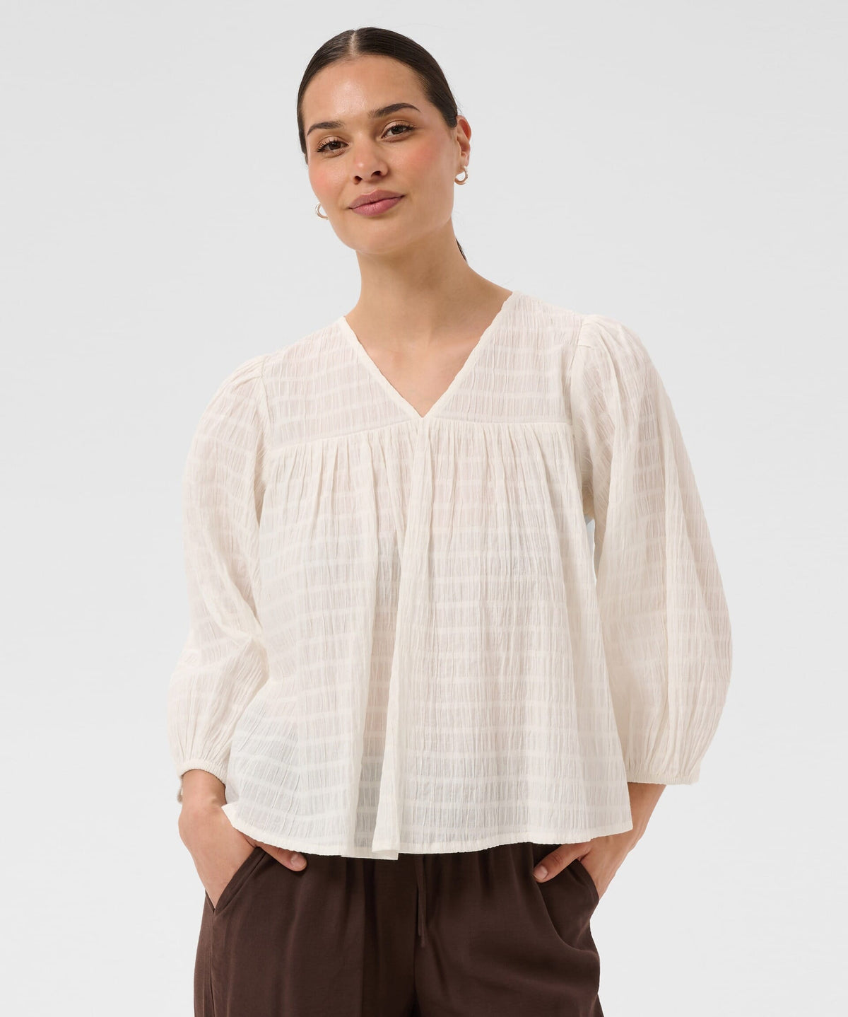 KAFFE Bluse Missie Blouse - Chalk