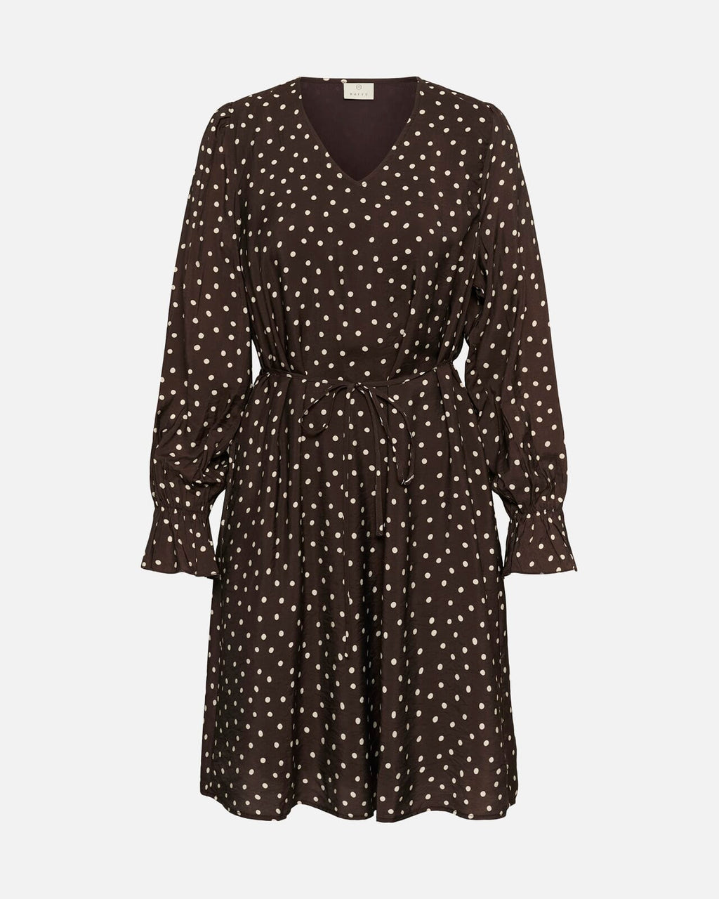KAFFE Kjole Dotte - Coffee Bean/ Turtledove Dot