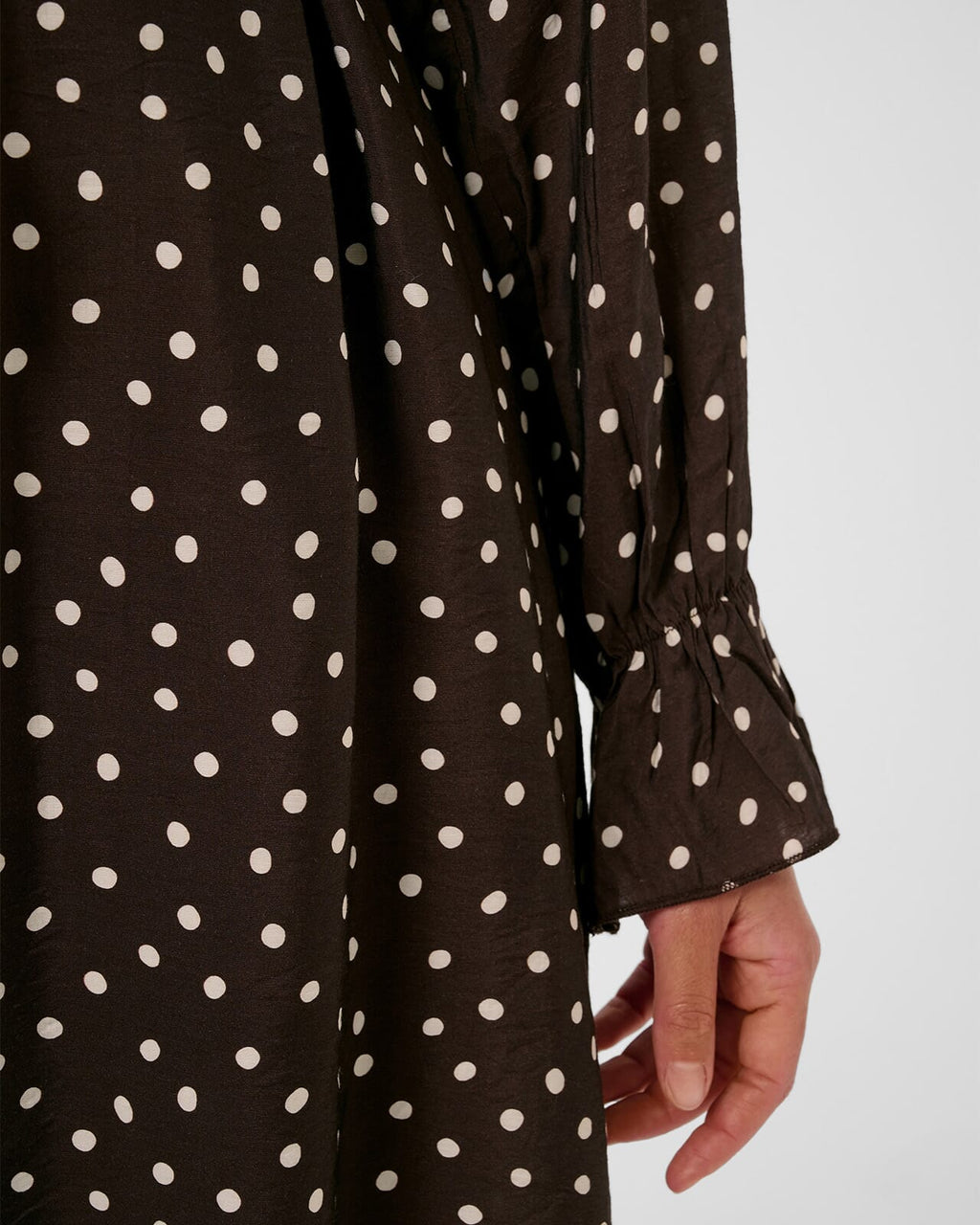 KAFFE Kjole Dotte - Coffee Bean/ Turtledove Dot