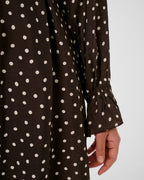 KAFFE Kjole Dotte - Coffee Bean/ Turtledove Dot