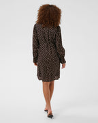 KAFFE Kjole Dotte - Coffee Bean/ Turtledove Dot