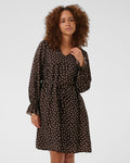 KAFFE Kjole Dotte - Coffee Bean/ Turtledove Dot