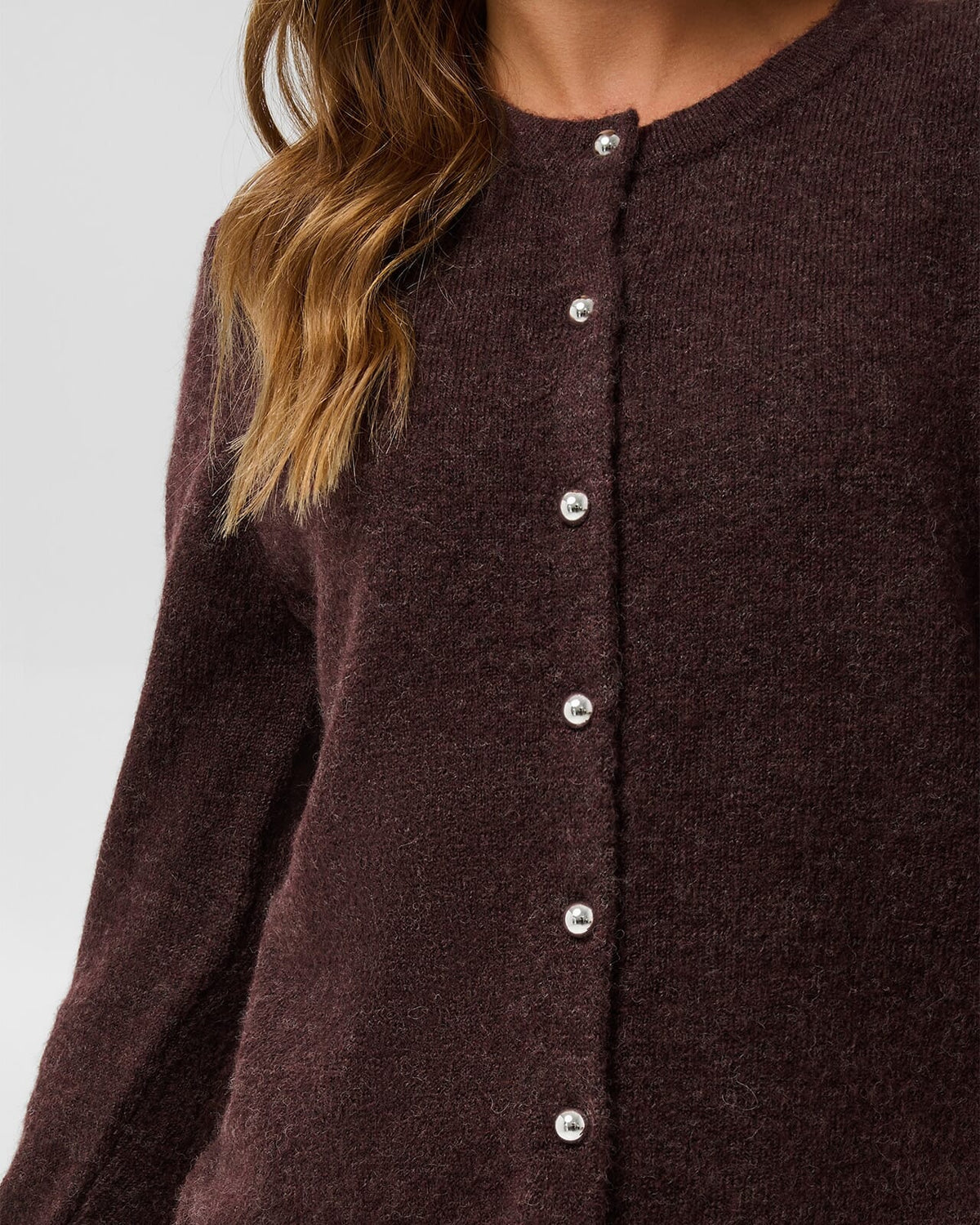 KAFFE Cardigan Niel Knit - Fudge Melange