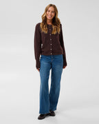 KAFFE Cardigan Niel Knit - Fudge Melange
