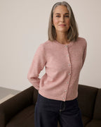 KAFFE Cardigan Niel Knit - Pale Mauve Melange