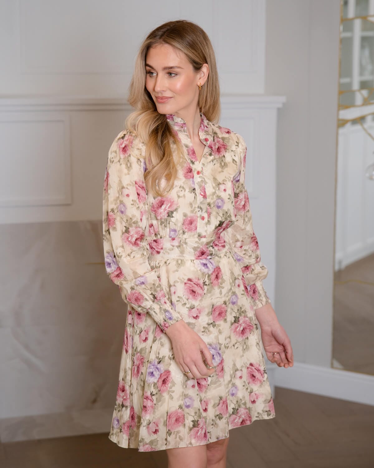 FLOYD Kjole Falina Rose - Beige/ Pink/ Lavendel