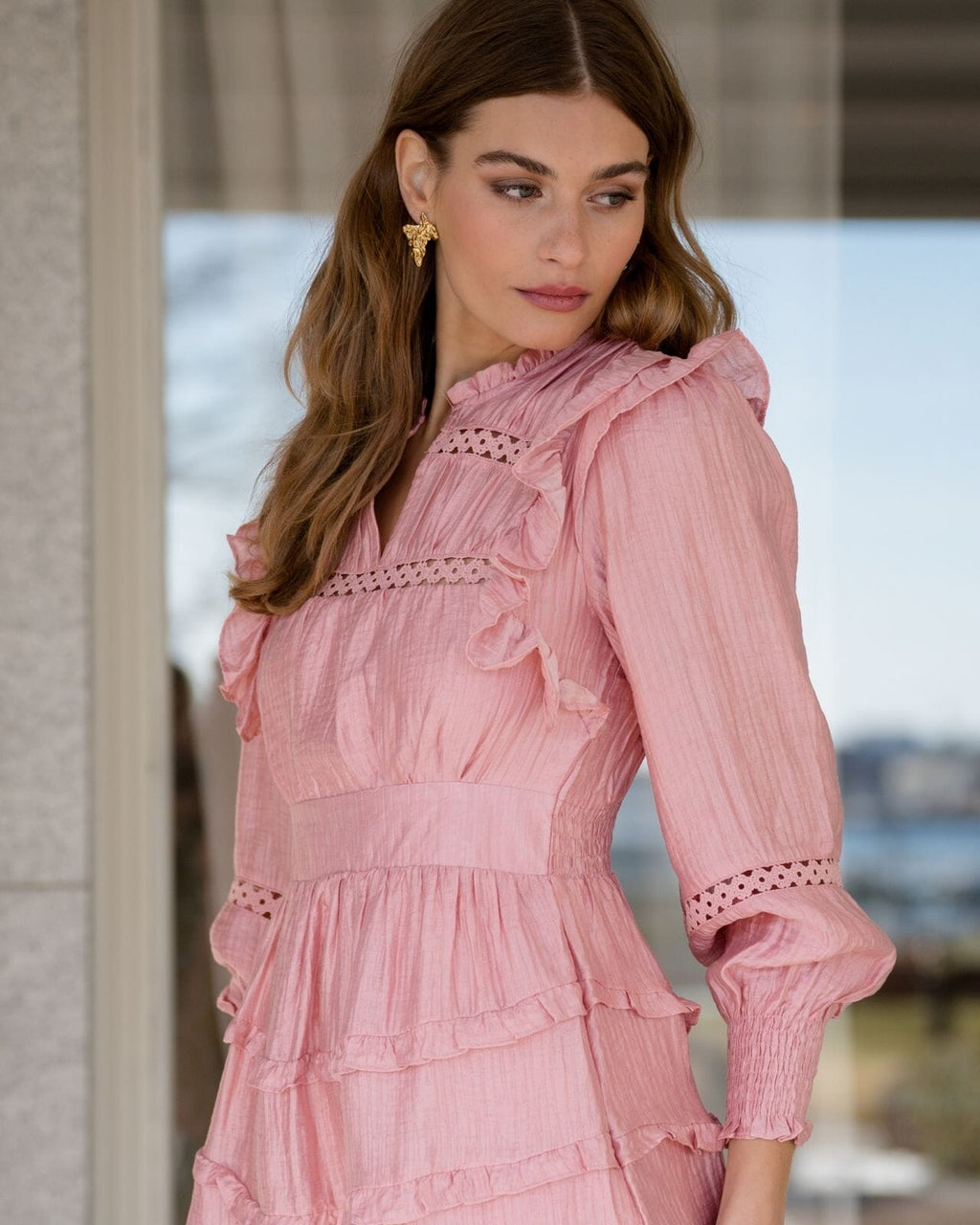 Kjole Hanneli Wave - Rose Petal