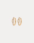Emilia By Bon Dep Øreringer Medium chain hoops - Gold