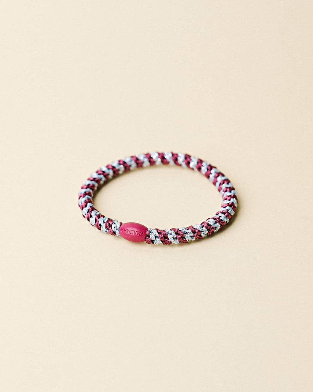 KNEKKI Hårstrikk Slim - Rosewood/ Seablue Glitter