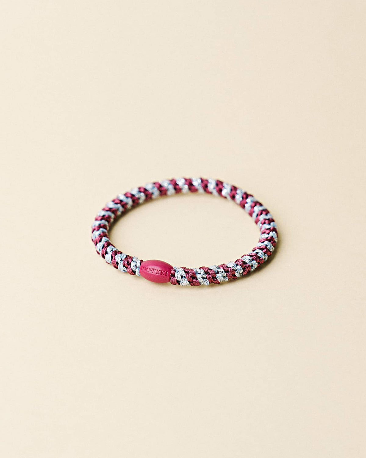 KNEKKI Hårstrikk Slim - Rosewood/ Seablue Glitter