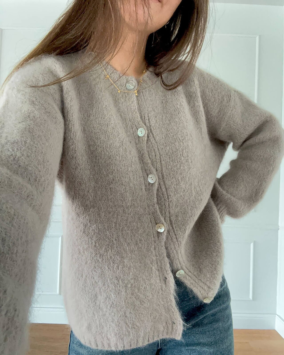 FLOYD Cardigan Lanita Ullmiks - Light Taupe