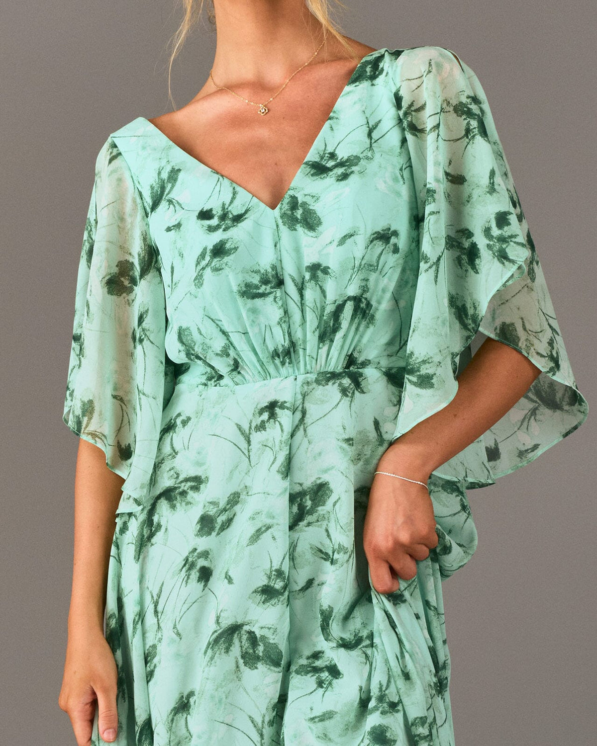 FLOYD Maxikjole Lyana Iris - Ocean Mist