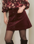 FLOYD Skjørt Annika Cord CC21 - Deep Cherry
