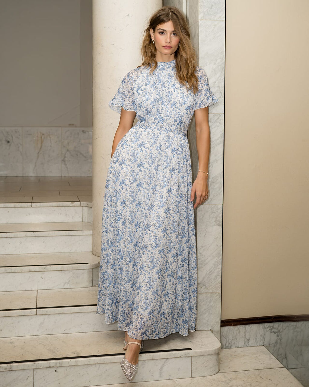 FLOYD Maxikjole Liane Mana - Light Blue