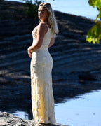 VERO MODA Maxikjole Quinn SL Maxi - Mellow Yellow