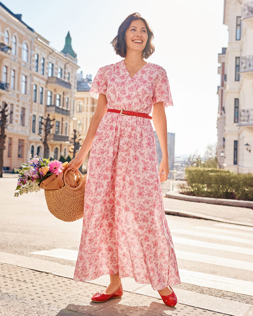 FLOYD Maxikjole Inda Vega - Light Pink