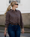 FLOYD Skjorte Lily - Dark Brown