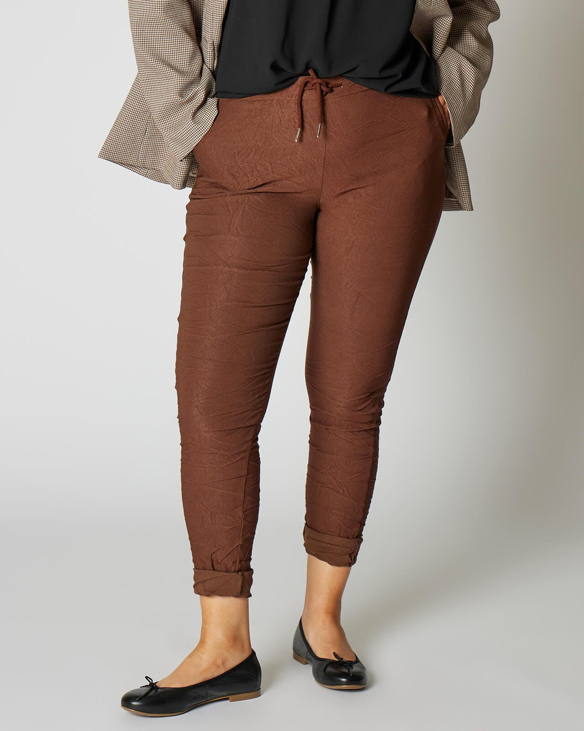 FLOYD Bukse Geany Uni Bengalina - Brown
