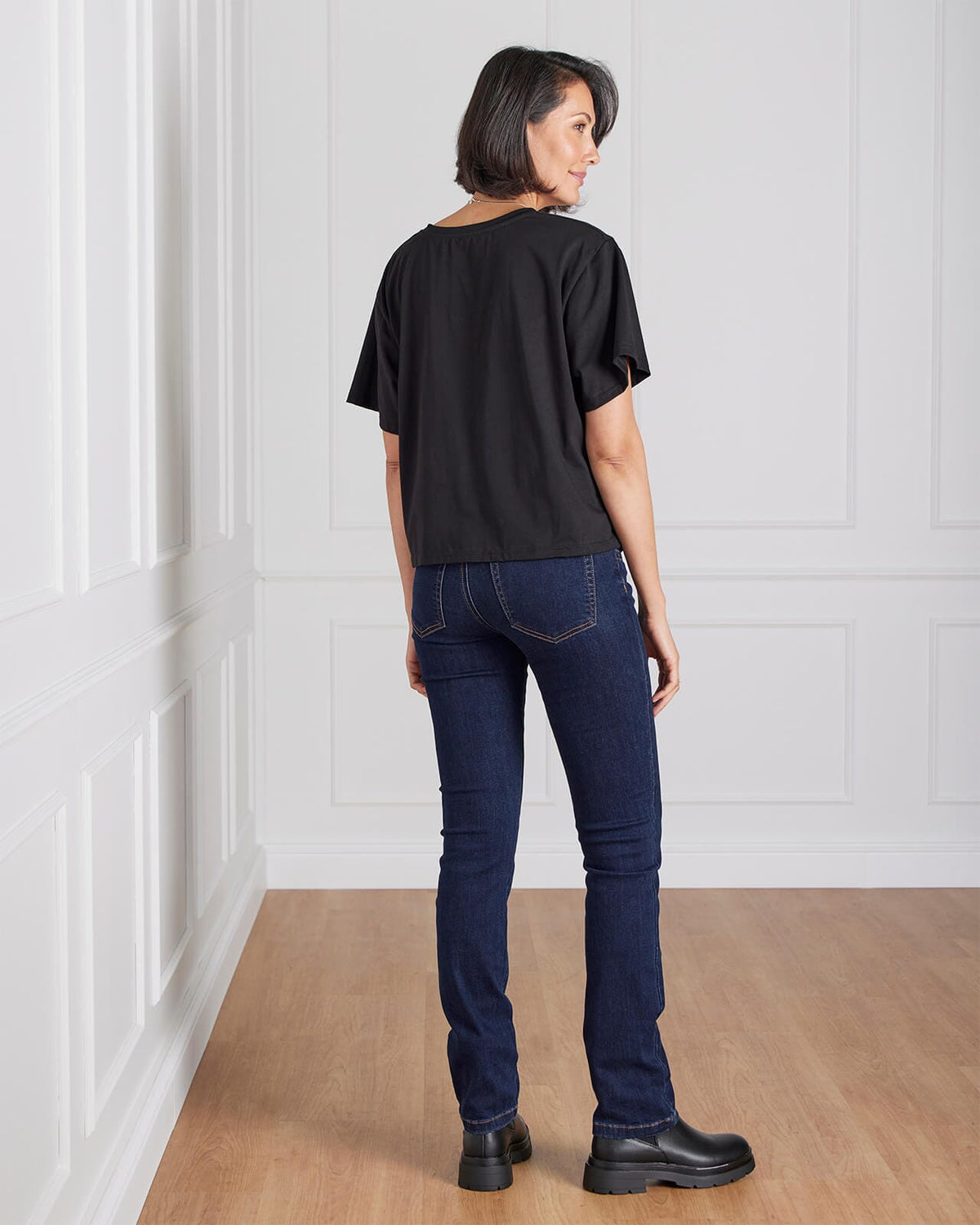 FLOYD T-skjorte Belinda Crop - Black